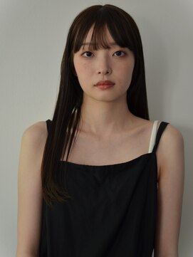 シーン(SCENE) ブラウンベージュ 髪質改善 ロング ストレート【天神/今泉】