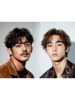 江坂駅徒歩1分●カット+パーマ|￥7900[江坂/メンズ/Men's/Men'sパーマ/韓国/縮毛矯正/髪質改善]