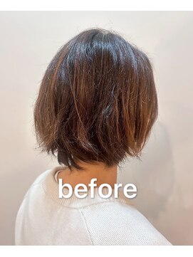 ピオラ(piola) 40代おすすめ広がりを抑えたまとまりショート　beforeから