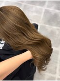韓国 くびれロング レイヤー ワンホンヘア 小顔前髪