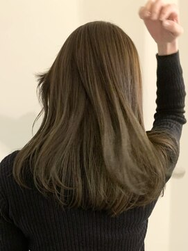 ライン(LINE) ブリーチなしダブルカラー/オリーブベージュ