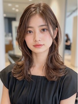 エル 横浜 ウエスト(eL 横浜 west) くびれヘア  美髪  ハイライトカラー　アプリコットオレンジ