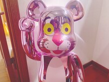 サロンマスコット・ピンクパンサーの『パンちゃん』お客様命名w