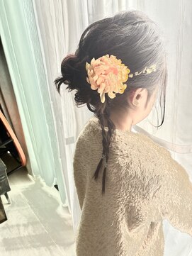あみおろしヘアカーフヘアメイク