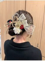 リエットヘアー 杢左店(Lie-et. hair)&nbsp; 成人式｜上品シニヨン×和装小物アレンジ｜西尾市 美容院