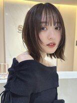 サンド ミュウ 横浜店(sand mieu)&nbsp;レイヤーボブ/オリーブカラー/ハッシュカット/切りっぱなしボブ