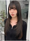 シースルーハッシュウルフロングレイヤー