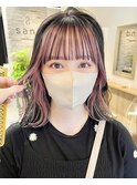 ミディアムレイヤーカット/髪質改善/韓国/前髪/新宿/ブリーチ
