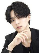 エイド 本店(aid)&nbsp;黒髪清潔感ショートアップバング毛流れニュアンスパーマ