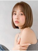 サイドバング前髪薄めバングワンホンレイヤーエアリーカール