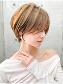 ショート/ミルクブラウン/顔周り/30代40代50代/立川