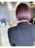 ラズベリーピンク/ボブ/10代/20代/30代