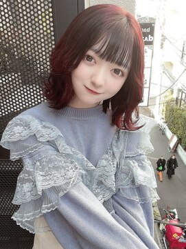 サロンドミルク 原宿(salon de MiLK) 【salon de MiLK 原宿】ウェーブ×チェリーレッド