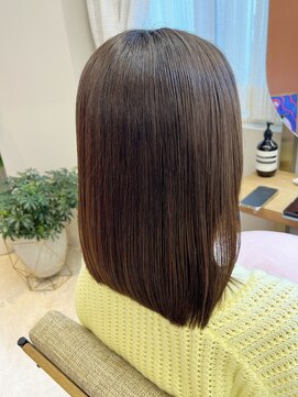 ウェルク(welc) 黒髪グレーベージュレイヤーロング前髪パーマアッシュブラック