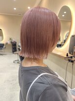 ヒビヲ(HIBIO) ショートボブタッセルボブ切りっぱなしボブハイトーンカラー韓国