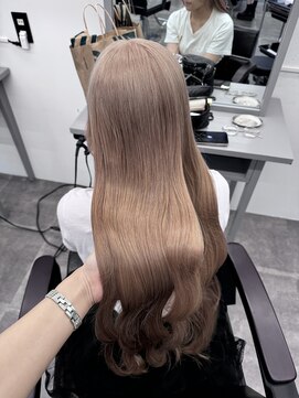 ペレ 栄店(PELE) デザインカラー/レイヤーカット/ウェットヘア/オリーブベージュ