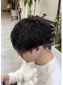 メンズマッシュ波巻きスパイラルパーマ