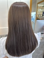 ユニ バイ マグ 長野店(Uni.by Mag)&nbsp;大人可愛いブリーチなしWカラー透明感ミルクティーベージュ