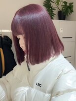 ヒビヲ(HIBIO)&nbsp;切りっぱなしボブタッセルボブ長めボブ顔まわりレイヤーボブ30代