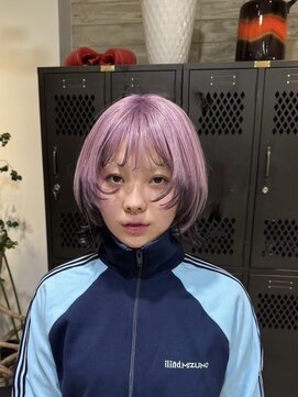 ヲタク(wotaku.) エンドカラーピンクカラー裾カラーデザインカラーウルフブリーチ