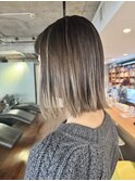 【阿形】バレイヤージュ白髪ぼかしハイライトグラデーション