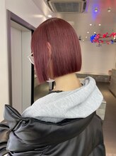 ブリーチ1回で叶える、暖色カラー【カシスレッド】