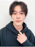 ショートセンターパートツーブロックナチュラルパーマ(清水)