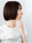 ミストバング暖色系カラー小顔ボブ//北浦和20代30代40代