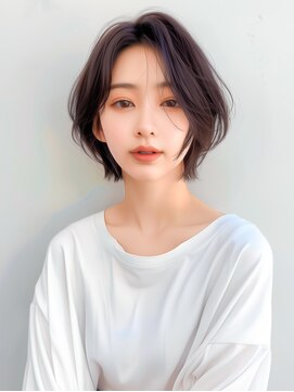 ラベストクズハ(LOVEST KUZUHA) ショートボブ/レイヤーショート/前下がり/アッシュベージュ