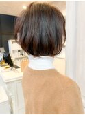 福山Caary30代40代人気小顔補正立体カット前下がりレイヤーボブ