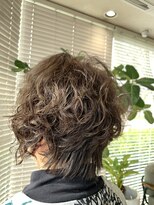 アース 三田南ウッディタウン店(HAIR&MAKE EARTH)&nbsp;小顔ひし形デジタルパーマ前下がりショートボブ