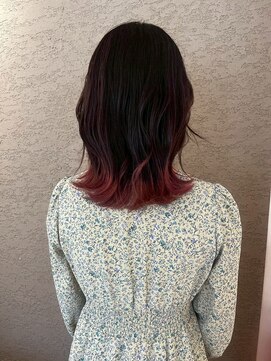 ビファインべクス(Befine becs) 外ハネミディアム×裾カラーで華やかな印象に!