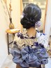7月25日 / 28日 / 8月1日 ネット予約×の時間 ヘアセット+浴衣着付 ¥8,800