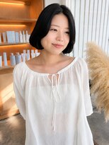 ユラギ フロム ユイマァル 倉敷(YURAGI from YUIMARL) 倉敷20代30代40代ニュアンスボブボリュームパーマグレージュ