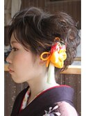成人式♪ショートスジ盛りアレンジ