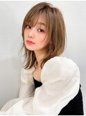 【ラルユー松宮】ラベージュ韓国シースルーバング髪質改善カット