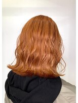 メーヴェ(Mowen) mowen 南堀江　キャロットオレンジ×波ウェーブ×外ハネボブ