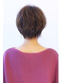20代30代40代50代ひし形束感ショート透明感マロンベージュ