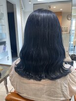 アジールヘア 池袋東口店(agir hair) 韓国風◯ネイビーブルービタミンカラー池袋池袋東口