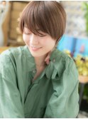 斜めバンググレージュカラー小顔ボブショートc4大宮20代30代40代