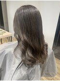 くびれヘアアプリコットオレンジ夏ハイライトカラー