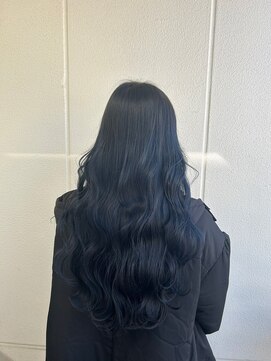 ガリカ シーム(Gallica/SEAM) 【桑原雪音】韓国風ゆるふわロング/地毛風カラー/ブルーブラック