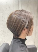 ハイライト/インナーカラー/白髪ぼかし/縮毛矯正/ショート