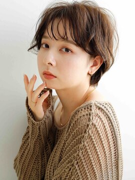 スクエアウーノ 博多(SQUARE＊UNO HAKATA) マッシュショートボブ　シースルーバング　チョコレートブラウン