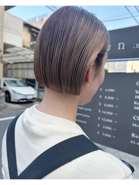 フェンヘアーアイス 中目黒(Fen.hair ici) 小顔ストレートボブグレージュアッシュベージュモード