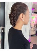 編み込みアレンジ
