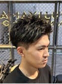 ツーブロックショート