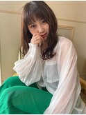 大人女性◆艶レイヤー前髪ピンクベージュ 髪質改善 縮毛矯正