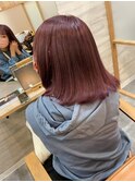 髪質改善＊くびレイヤーピンクベージュ＊美髪【Zina船橋】