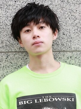 ステラ(STELLA) ツーブロックマッシュ メンズショート アッシュブラック